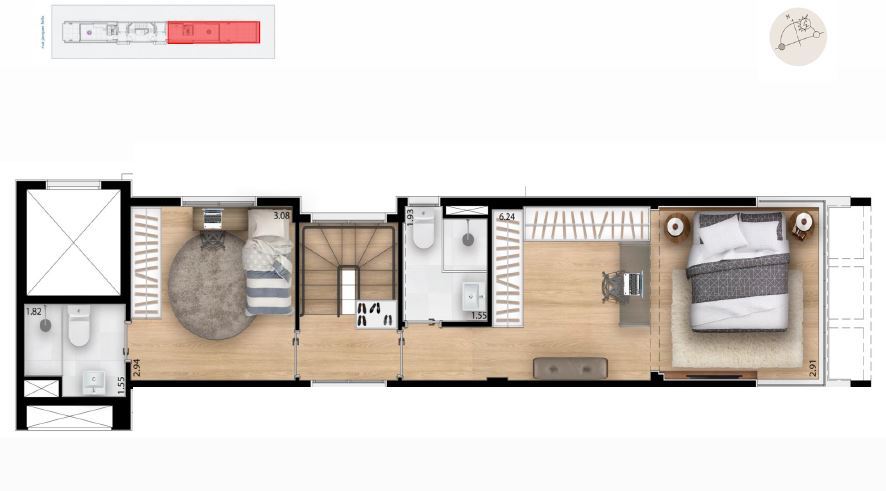 Planta 06 - 2 dorm 144m² - triplex superior.JPG