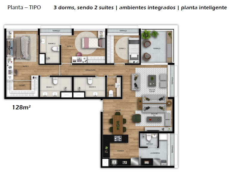 Planta 03 - 3 dorm 128m².png