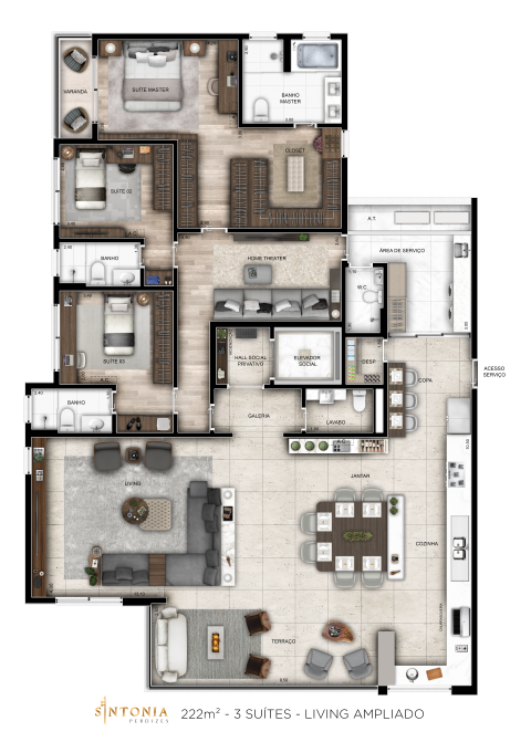 Planta 14 - 3 dorm 222m² - opção.png