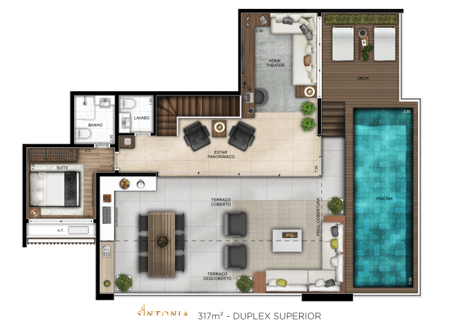 Planta 16 - 3 dorm 317m² - duplex superior.png