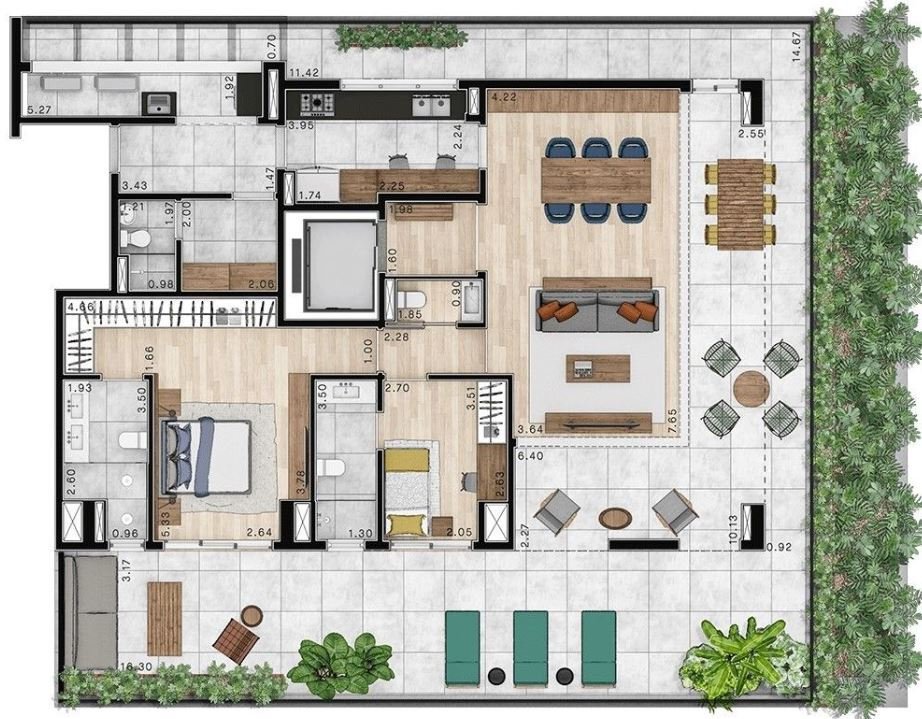 Planta 09 - 2 dorm 277m² - garden.JPG