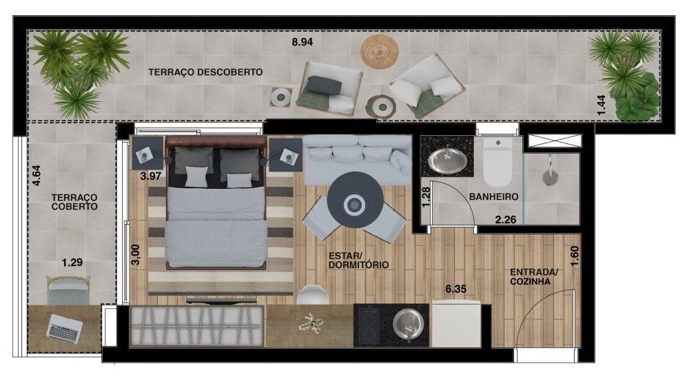 Planta 16 - 1 dorm 41 22m² - garden.jpg