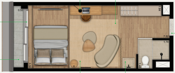 Planta 03 - 1 dorm 27 36m² - studio.png