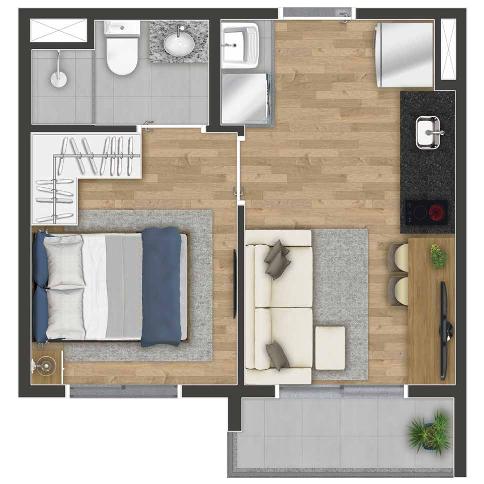 Planta 01 - 1 dorm 27m².png