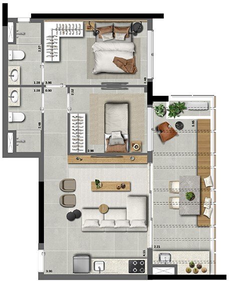 Planta 06 - 2 dorm 67m² - garden.jpg
