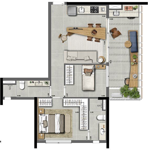 Planta 07 - 2 dorm 71m² - garden.jpg