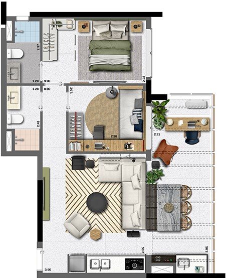 Planta 09 - 2 dorm 67m² - garden.jpg