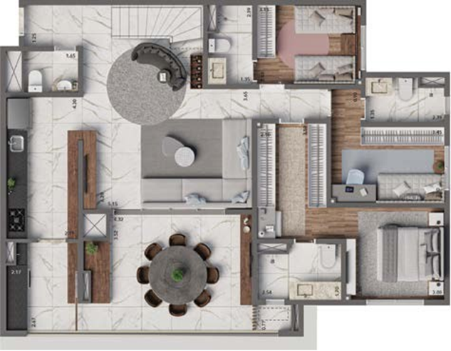Planta 08 - 3 dorm 241m² - duplex inferior.png