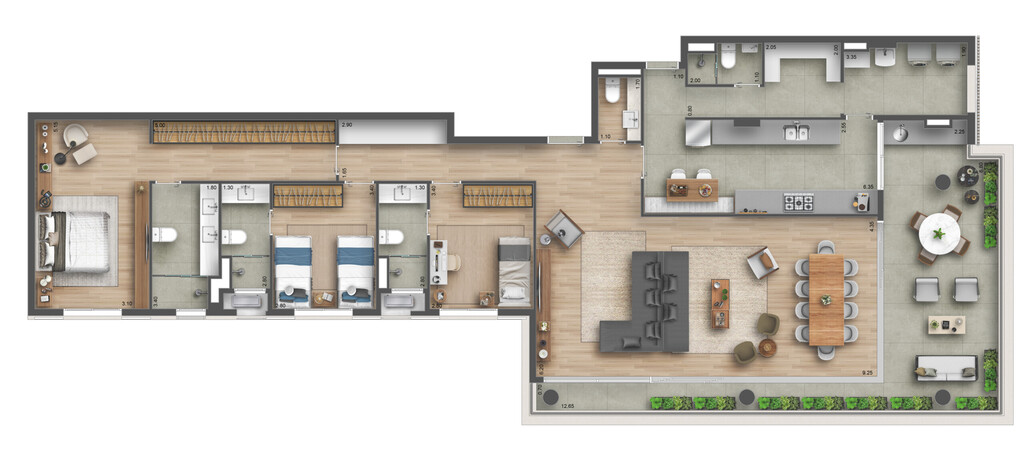 Planta 04 - 3 dorm 198m² - garden.jpg