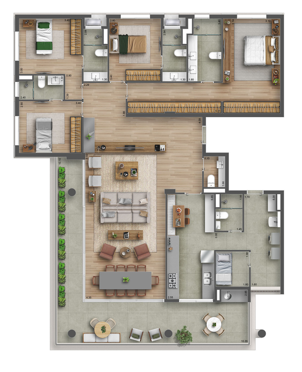Planta 05 - 4 dorm 219m² - garden.jpg