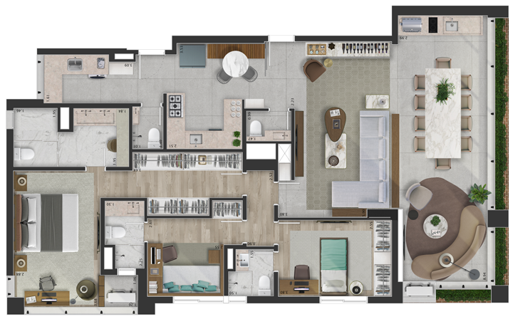 Planta 01 - 3 dorm 155 30m².png