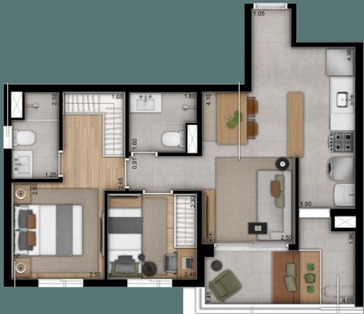 Planta 01 - 2 dorm 60m².png