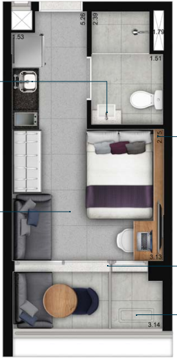 Planta 01 - 1 dorm 23 67m² - studio.png