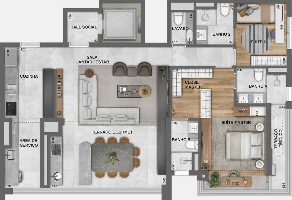 Planta 06 - 2 dorm 119m² - opção 1.jpg