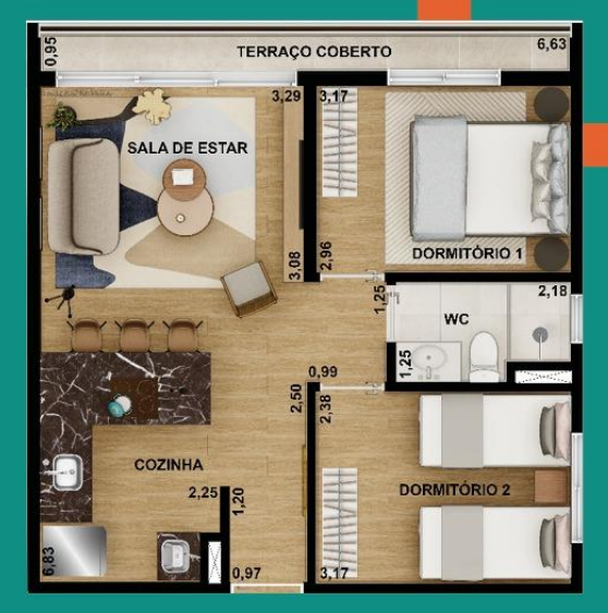 Planta 06 - 2 dorm 48,61m².png