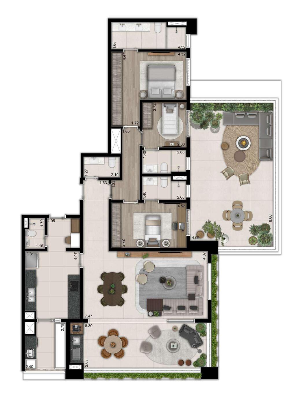 Planta 05 - 3 dorm 214m² - garden.jpg