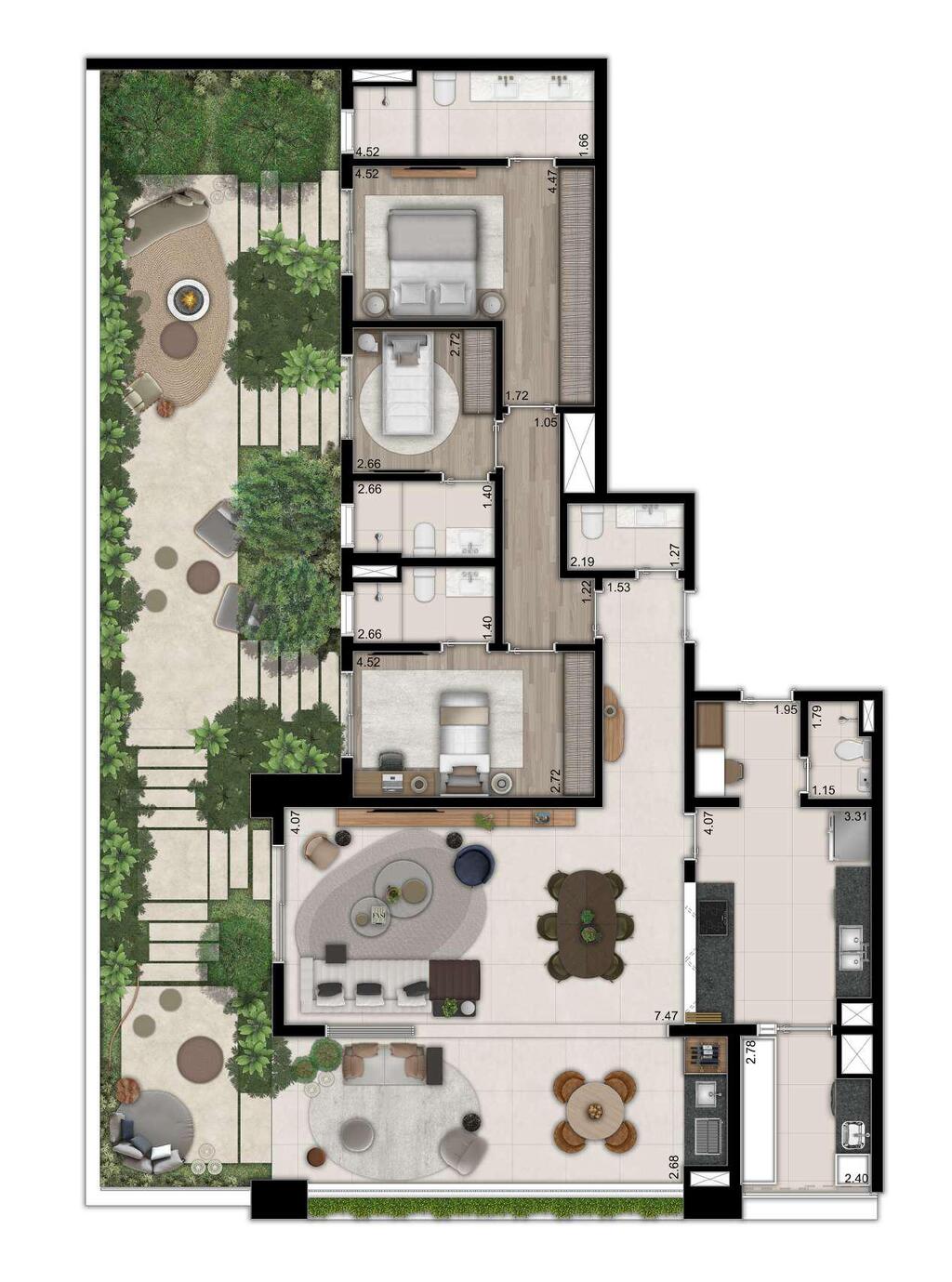 Planta 08 - 3 dorm 252m² - garden.jpg