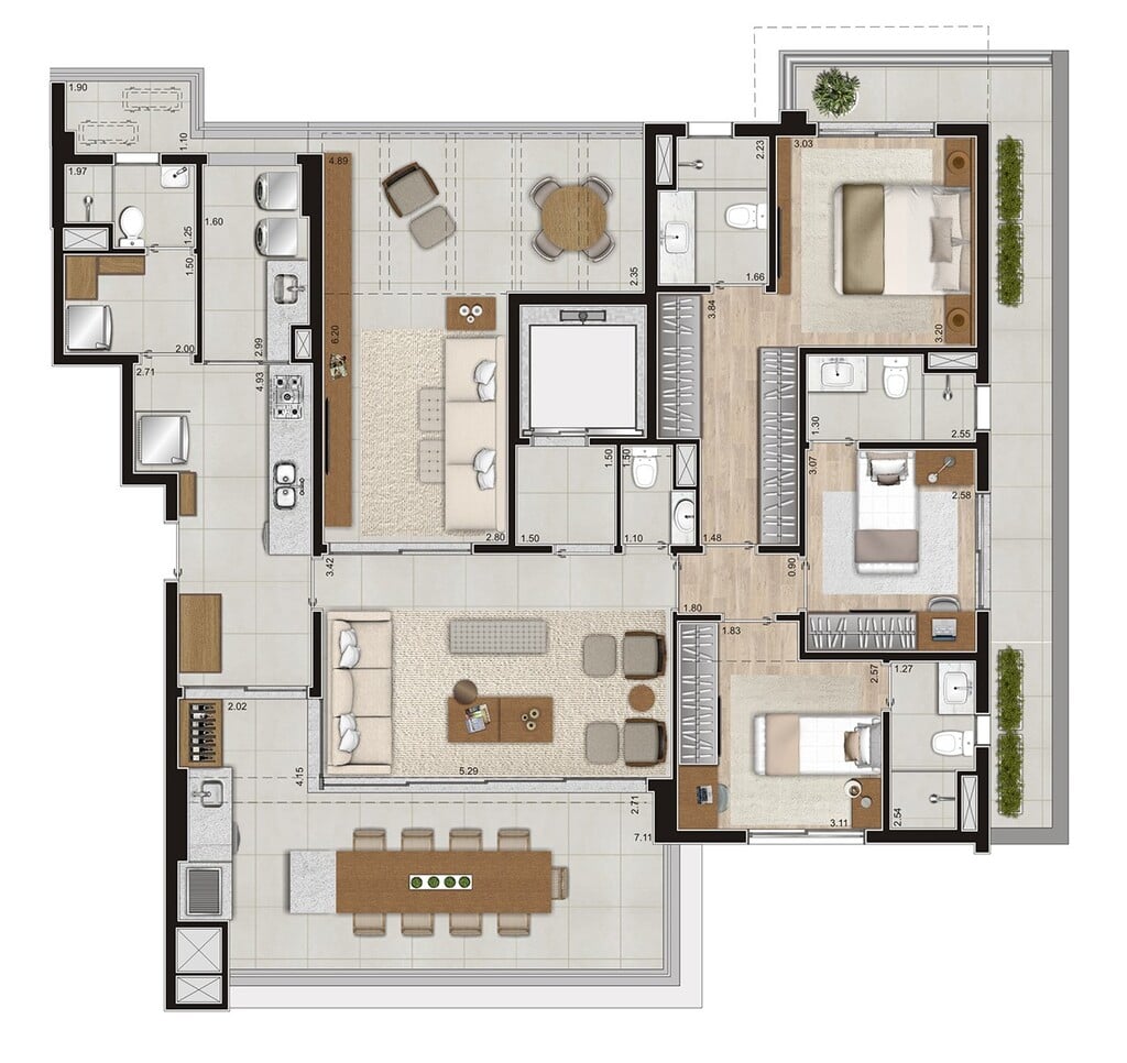 Planta 03 - 3 dorm 180m² - garden.jpg