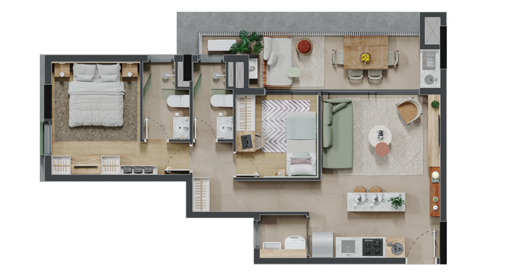 Planta 01 - 2 dorm 64m².png