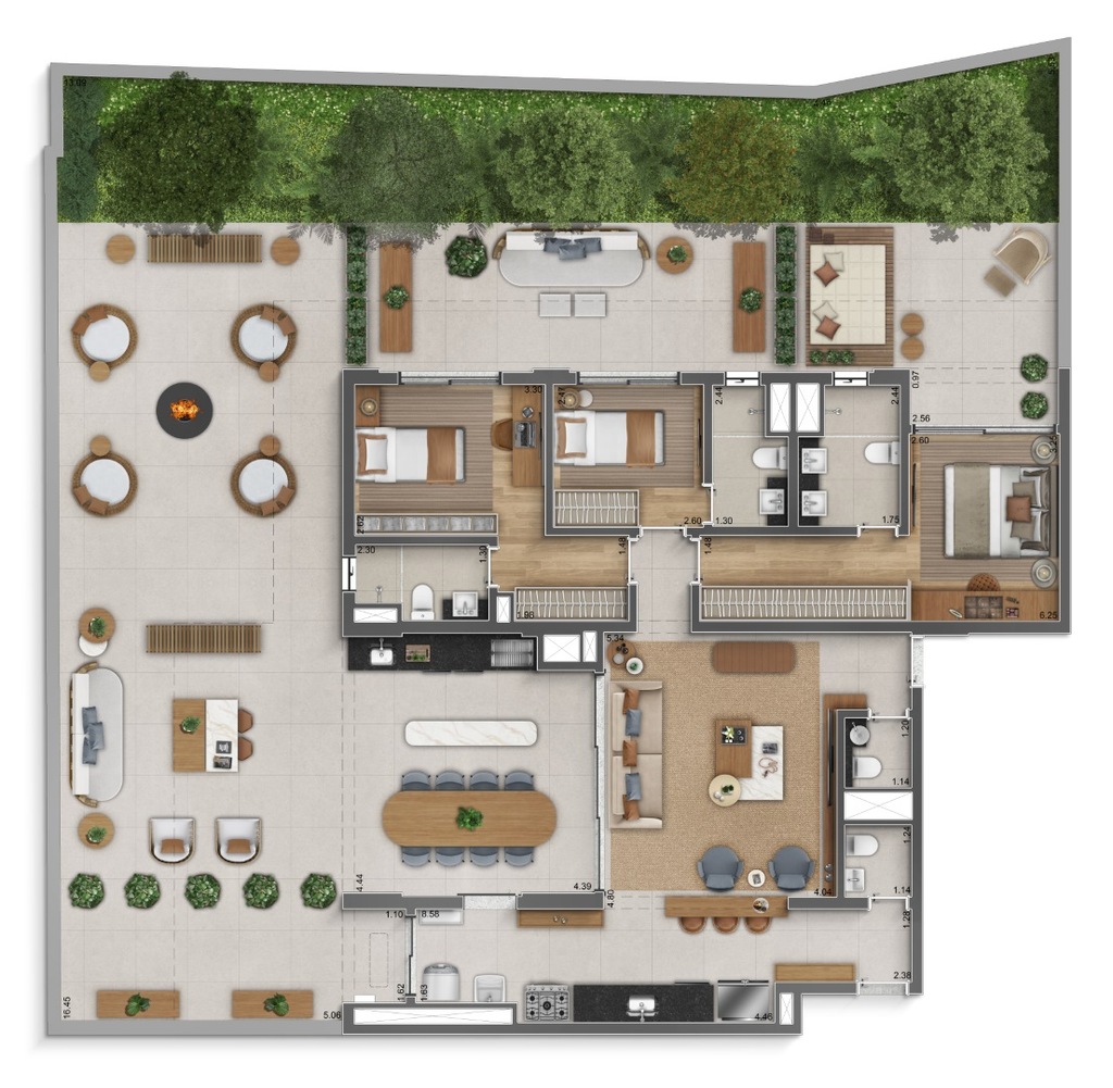 Planta 16 - 3 dorm 265m² - garden.jpg